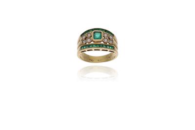 Anello con smeraldi e diamanti - Asta Preziosi Anello con smeraldi e diamanti - Asta Preziosi