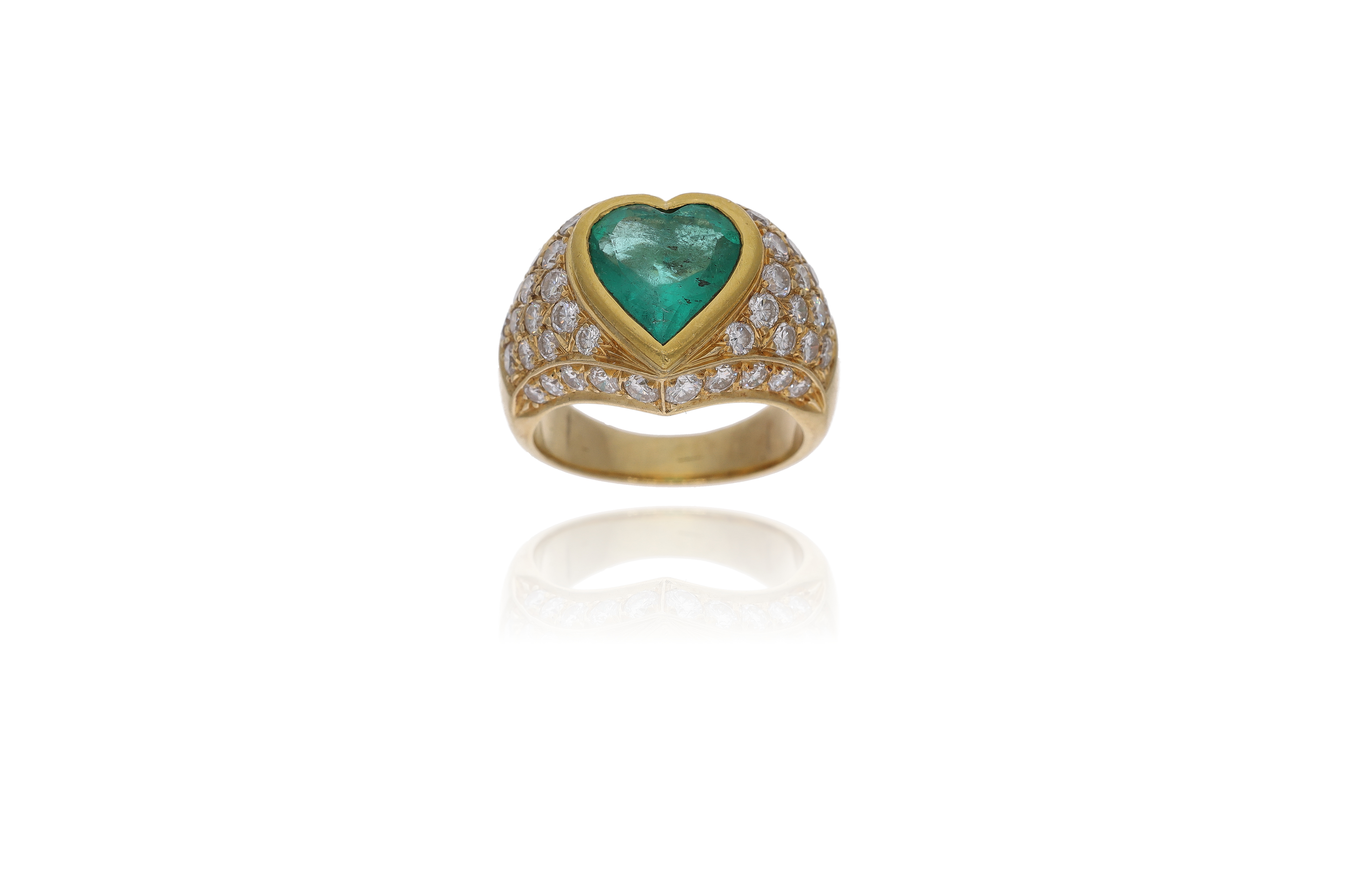 Anello con smeraldo e diamanti - Asta Preziosi