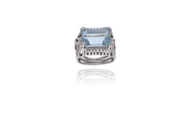 Anello con acquamarina - Asta Preziosi Anello con acquamarina - Asta Preziosi