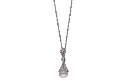 Collana con diamante e perla - Asta Preziosi Collana con diamante e perla - Asta Preziosi