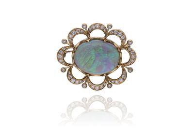 Spilla con opale e diamanti - Asta Preziosi Spilla con opale e diamanti - Asta Preziosi