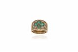 Anello con diamanti e smeraldi - Asta Preziosi Anello con diamanti e smeraldi - Asta Preziosi
