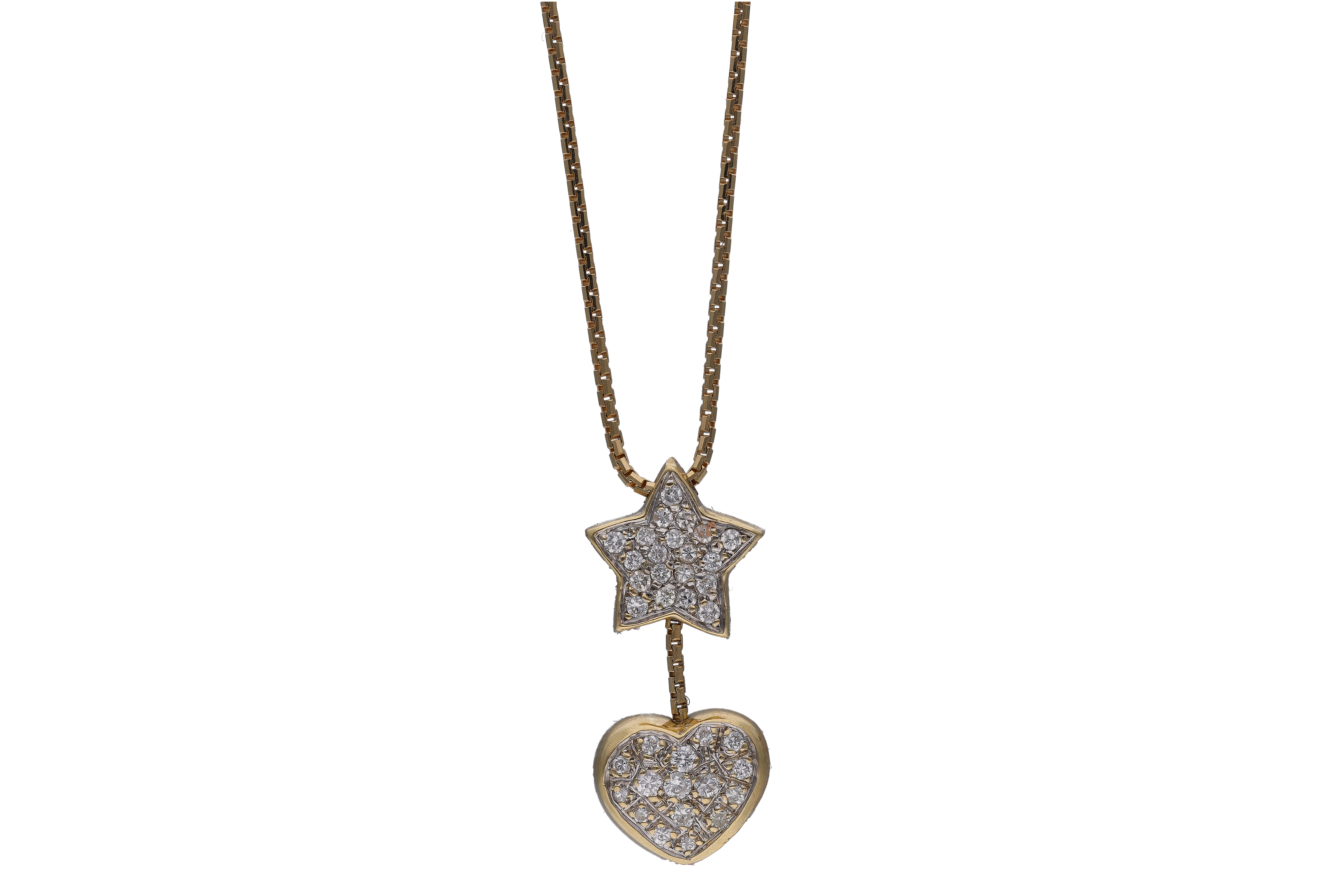 Collana con pendente con diamanti - Asta Preziosi