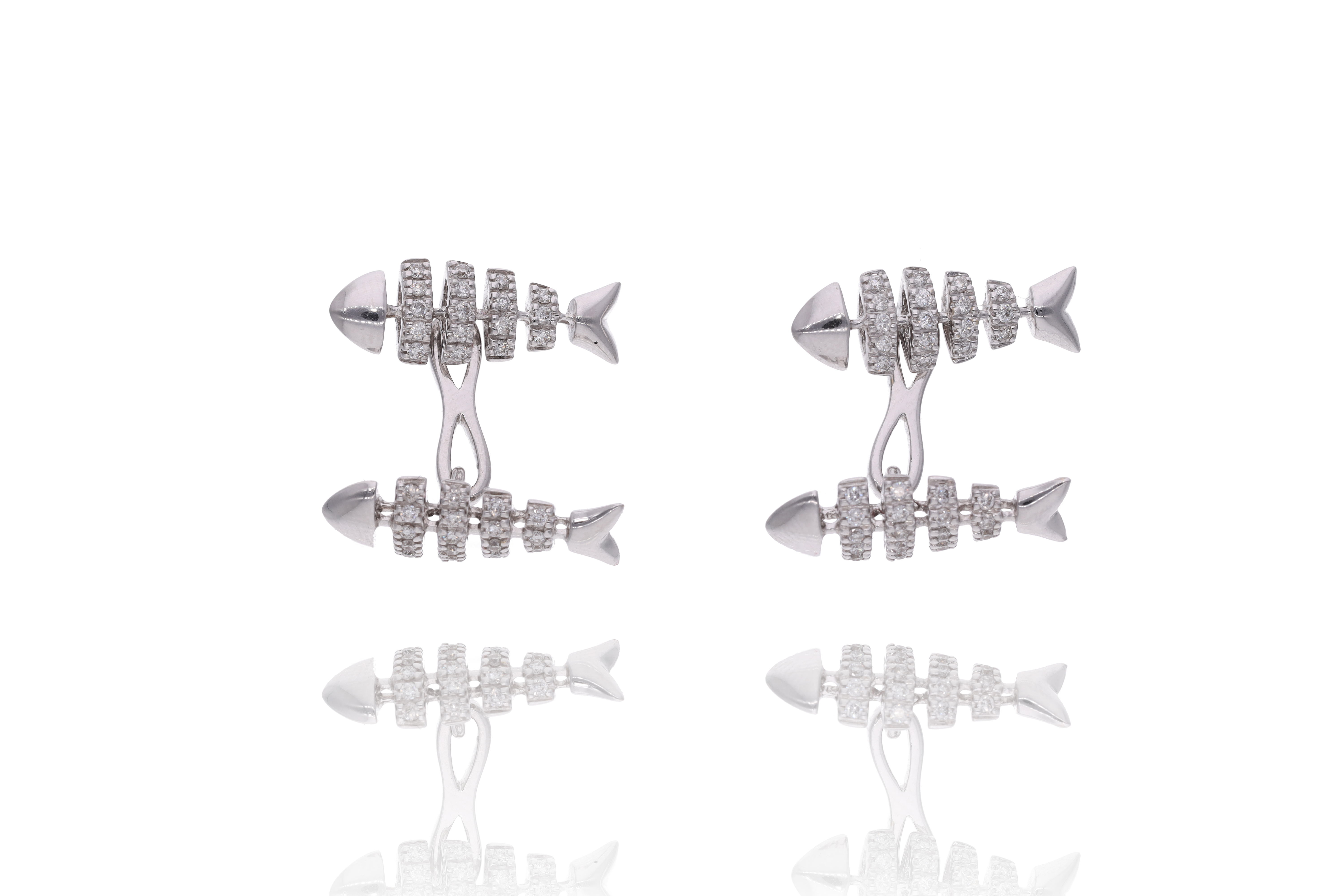 Joyfish gemelli con diamanti - Asta Preziosi