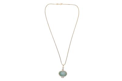 Collana, ciondolo con diamanti e pietra - Asta Preziosi Collana, ciondolo con diamanti e pietra - Asta Preziosi