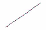 Bracciale con rubini, zaffiri, smeraldi e diamanti - Asta Preziosi Bracciale con rubini, zaffiri, smeraldi e diamanti - Asta Preziosi