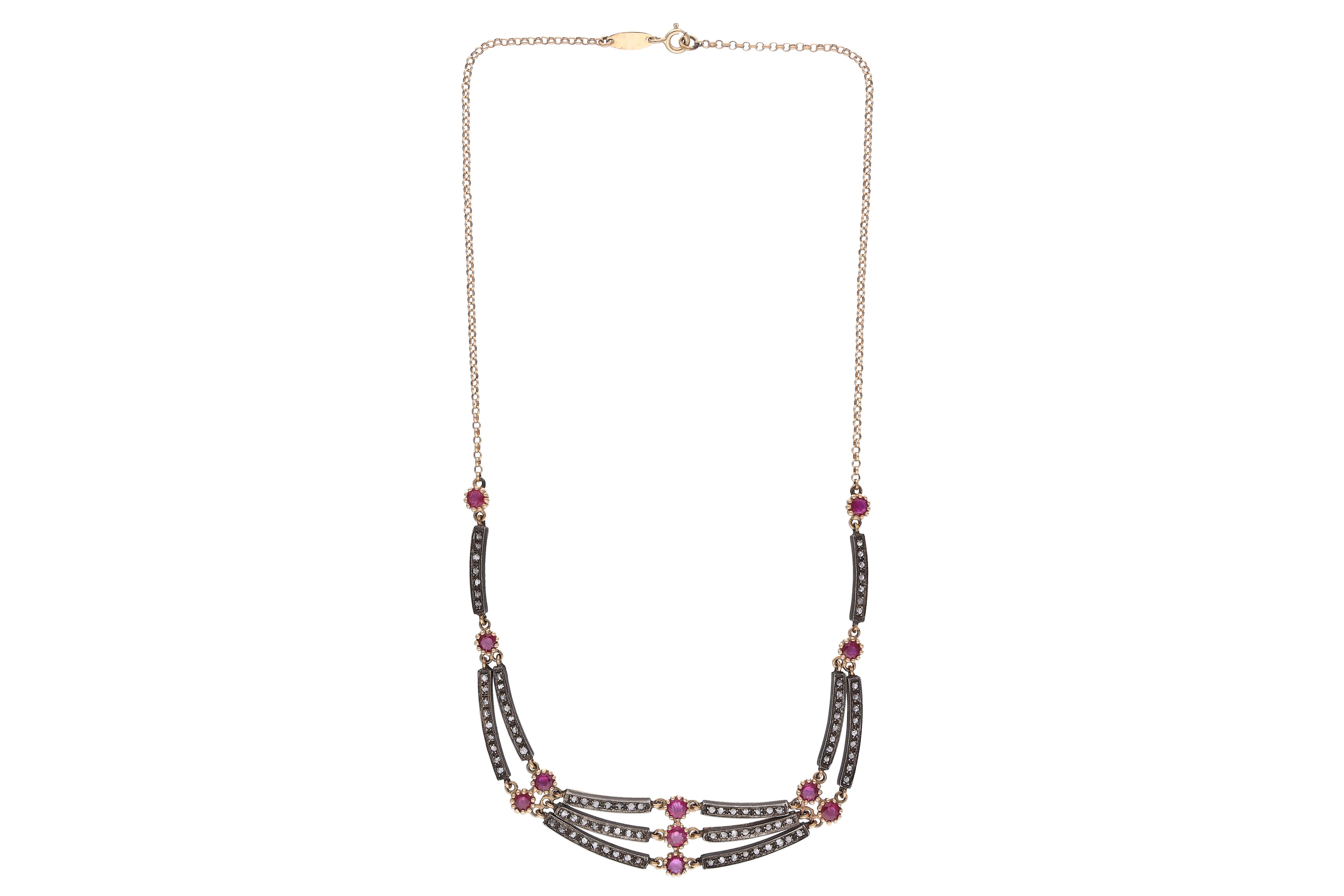Collana con rubini e diamanti - Asta Preziosi