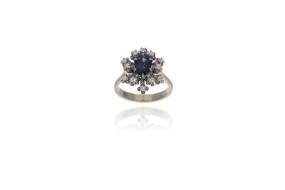 Anello con zaffiro e diamanti - Asta Preziosi Anello con zaffiro e diamanti - Asta Preziosi
