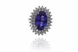 Anello con tanzanite e diamanti - Asta Preziosi