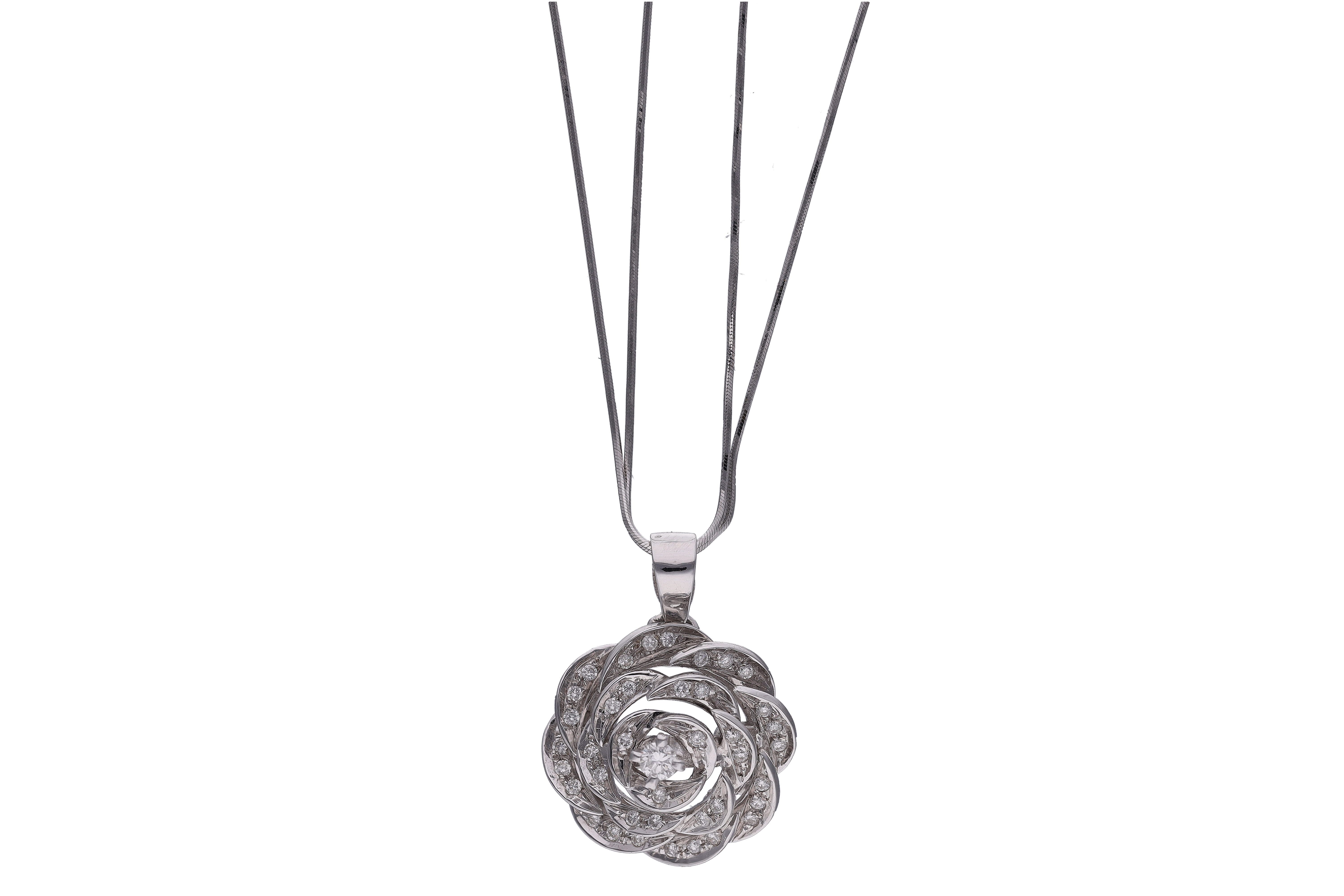 Collana con ciondolo con diamanti - Asta Preziosi