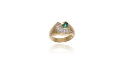 Anello con smeraldo e diamanti - Asta Preziosi Anello con smeraldo e diamanti - Asta Preziosi