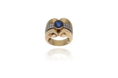 Anello con zaffiro e diamanti - Asta Preziosi Anello con zaffiro e diamanti - Asta Preziosi
