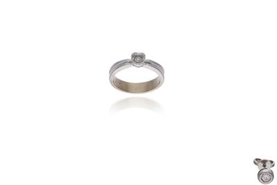 Anello e orecchino con diamanti - Asta Preziosi Anello e orecchino con diamanti - Asta Preziosi
