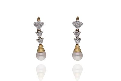 Orecchini con perle e diamanti - Asta Preziosi Orecchini con perle e diamanti - Asta Preziosi