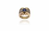 Anello con zaffiro e diamanti - Asta Preziosi Anello con zaffiro e diamanti - Asta Preziosi