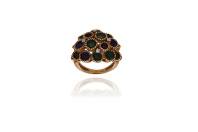 Anello con smalti e diamanti - Asta Preziosi Anello con smalti e diamanti - Asta Preziosi