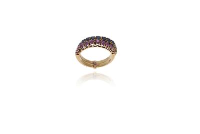Anello con zaffiri e zaffiri rosa - Asta Preziosi Anello con zaffiri e zaffiri rosa - Asta Preziosi