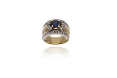 Anello con zaffiro e diamanti - Asta Preziosi Anello con zaffiro e diamanti - Asta Preziosi