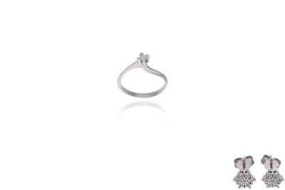 Anello e orecchini con diamanti - Asta Preziosi Anello e orecchini con diamanti - Asta Preziosi