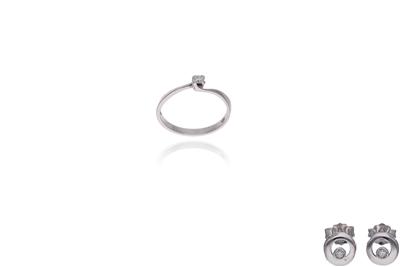 Anello e orecchini con diamanti - Asta Preziosi Anello e orecchini con diamanti - Asta Preziosi