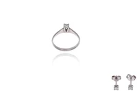 Anello e orecchini con diamanti - Asta Preziosi Anello e orecchini con diamanti - Asta Preziosi