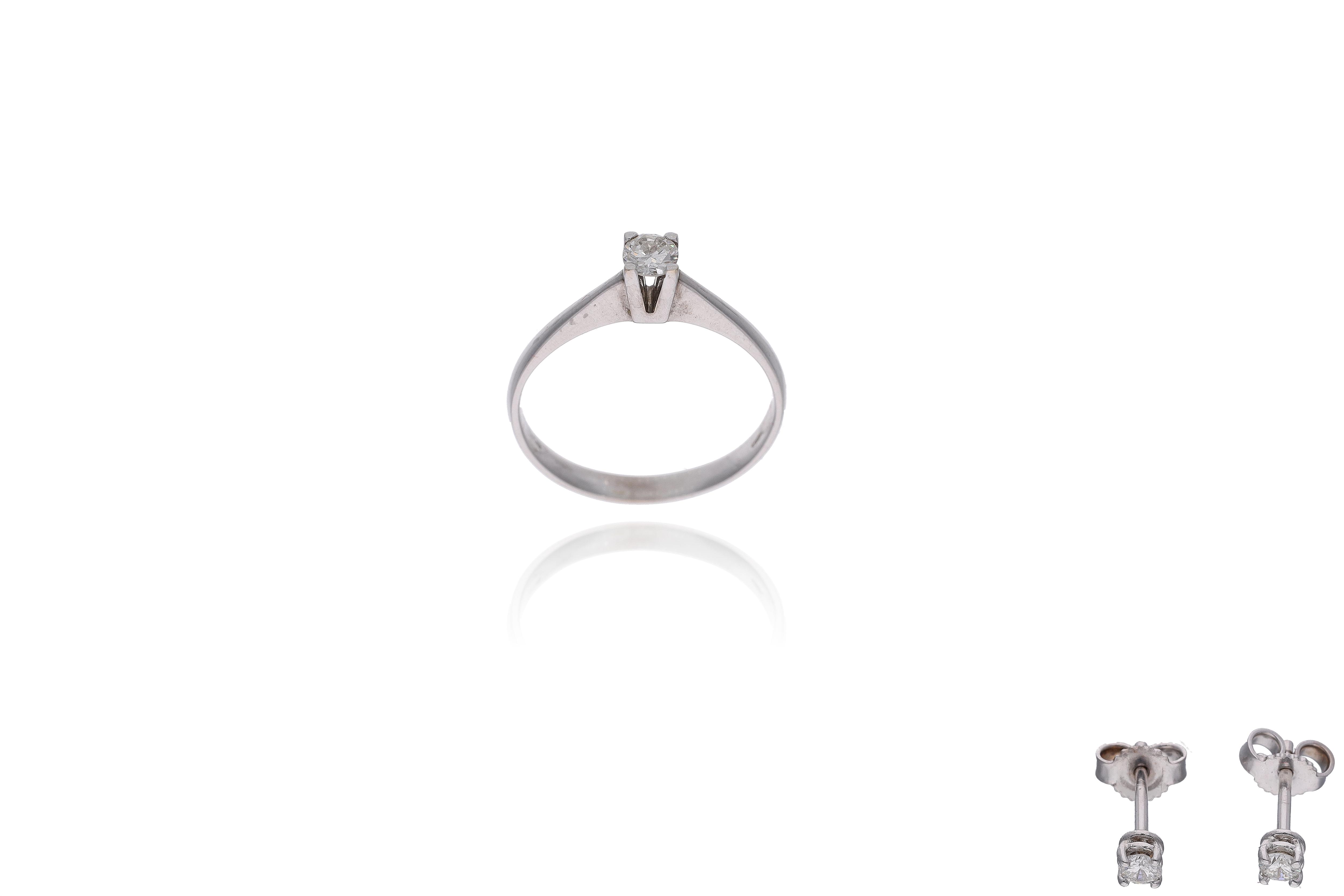 Anello e orecchini con diamanti - Asta Preziosi
