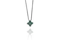 Collana con piccolo diamante e smeraldi - Asta Preziosi Collana con piccolo diamante e smeraldi - Asta Preziosi