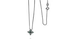 Collana con piccolo diamante e smeraldi - Asta Preziosi Collana con piccolo diamante e smeraldi - Asta Preziosi