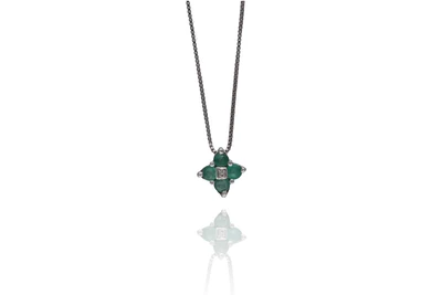 Collana con piccolo diamante e smeraldi - Asta Preziosi Collana con piccolo diamante e smeraldi - Asta Preziosi
