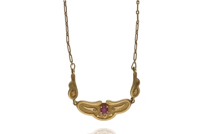 Collana con rubino e diamanti - Asta Preziosi Collana con rubino e diamanti - Asta Preziosi