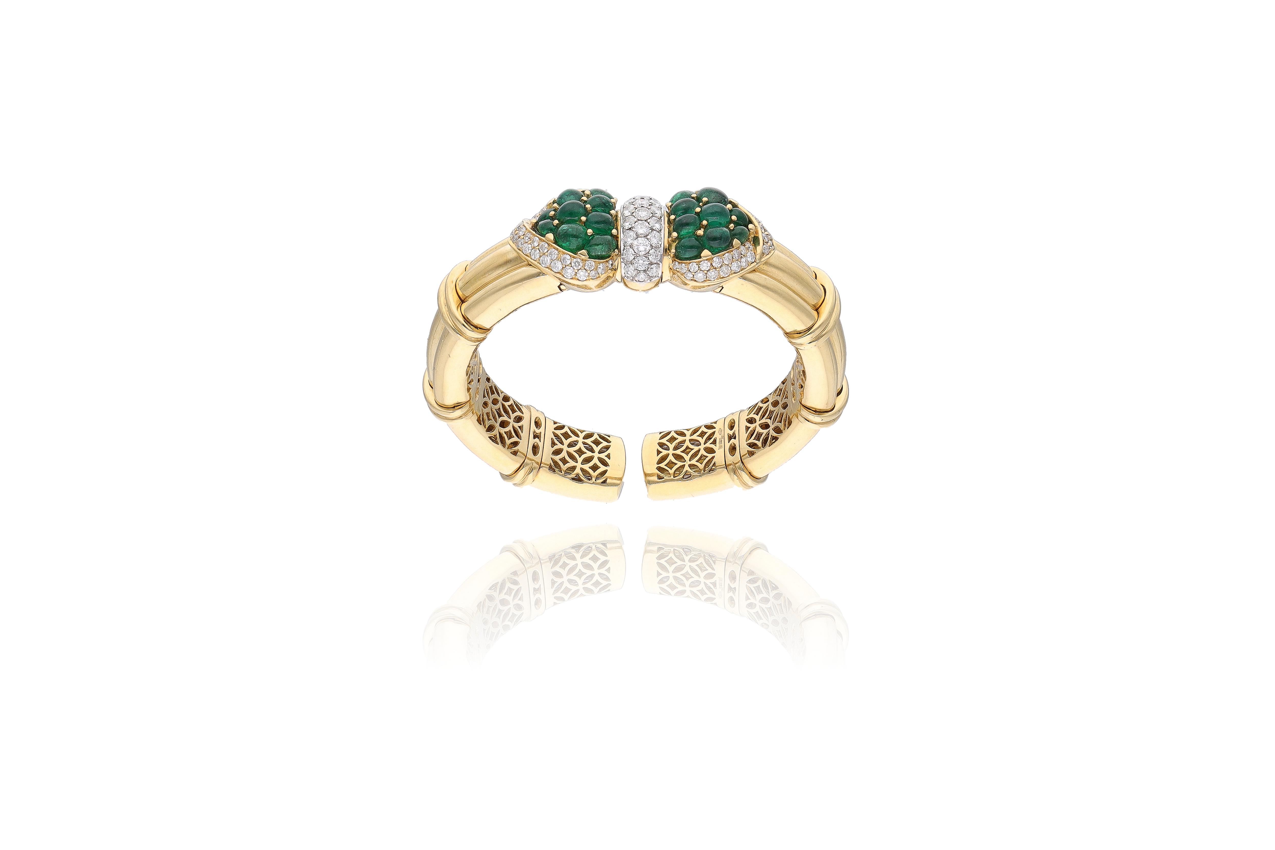Bracciale con smeraldi e diamanti - Asta Preziosi
