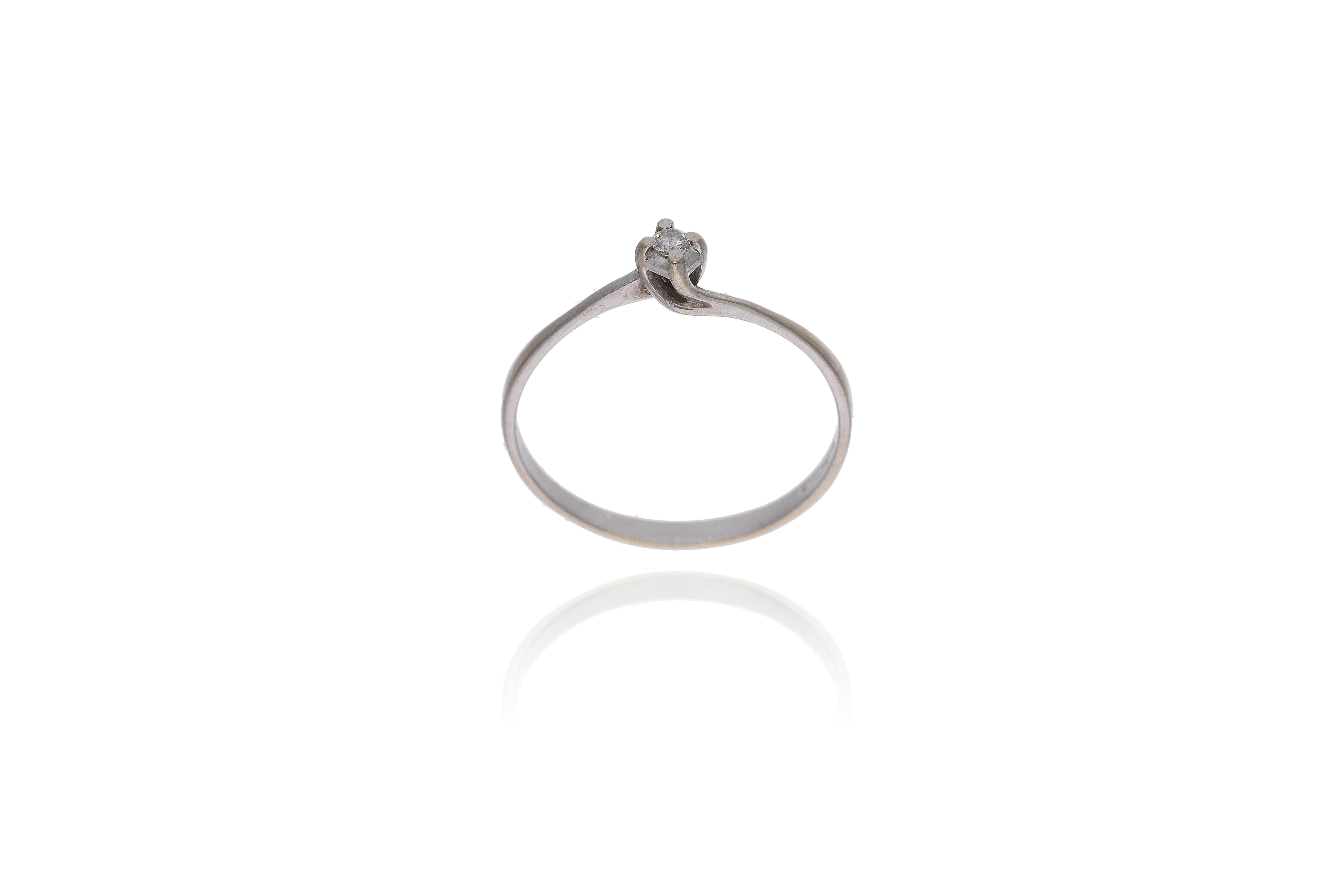 Anello con diamante - Asta Preziosi