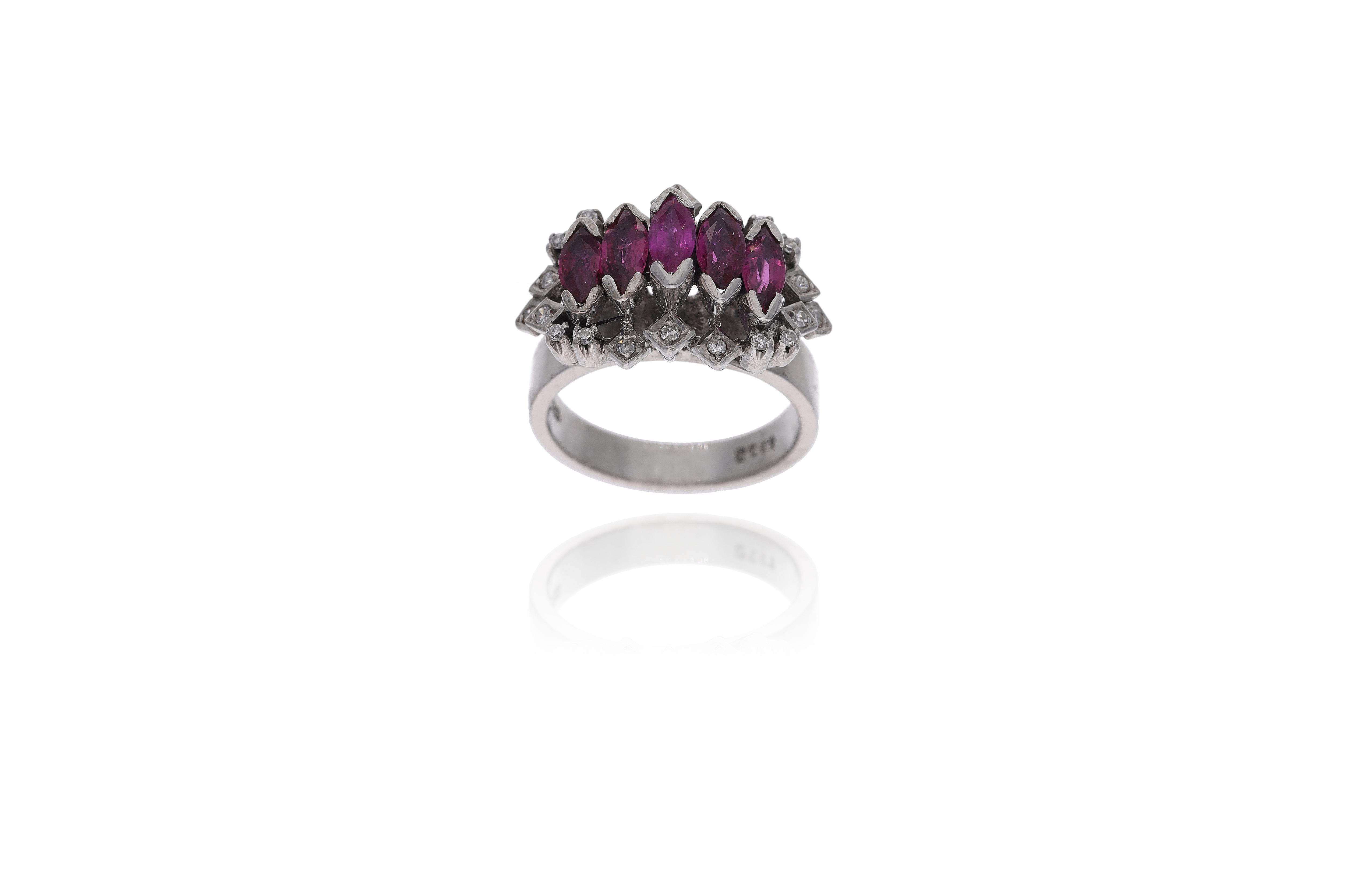 Anello con rubini e diamanti - Asta Preziosi