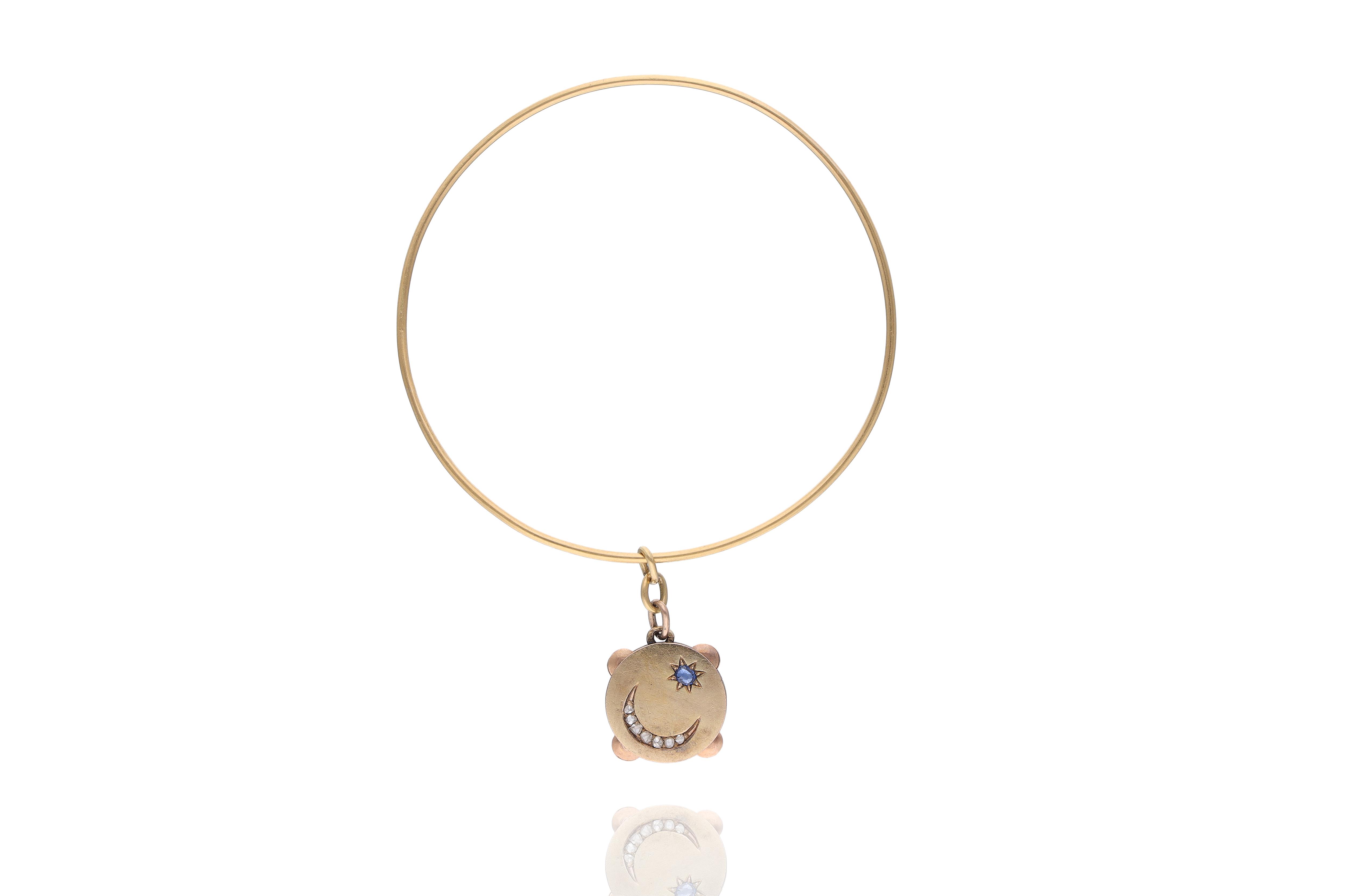 Bracciale con pendente diamanti e zaffiro - Asta Preziosi