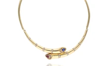Collana con rubino, zaffiro e diamanti - Asta Preziosi Collana con rubino, zaffiro e diamanti - Asta Preziosi