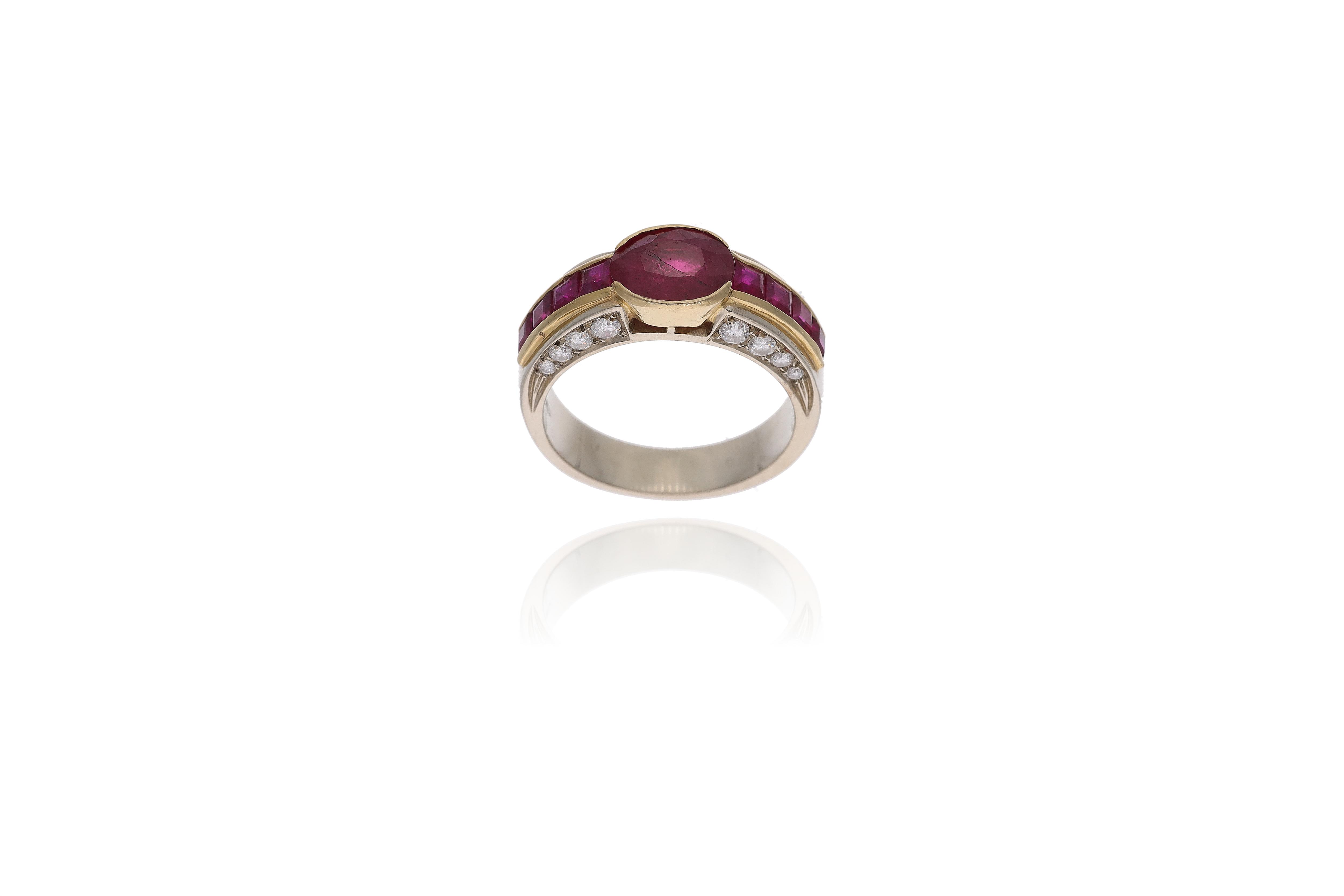 Anello con diamanti e rubini - Asta Preziosi