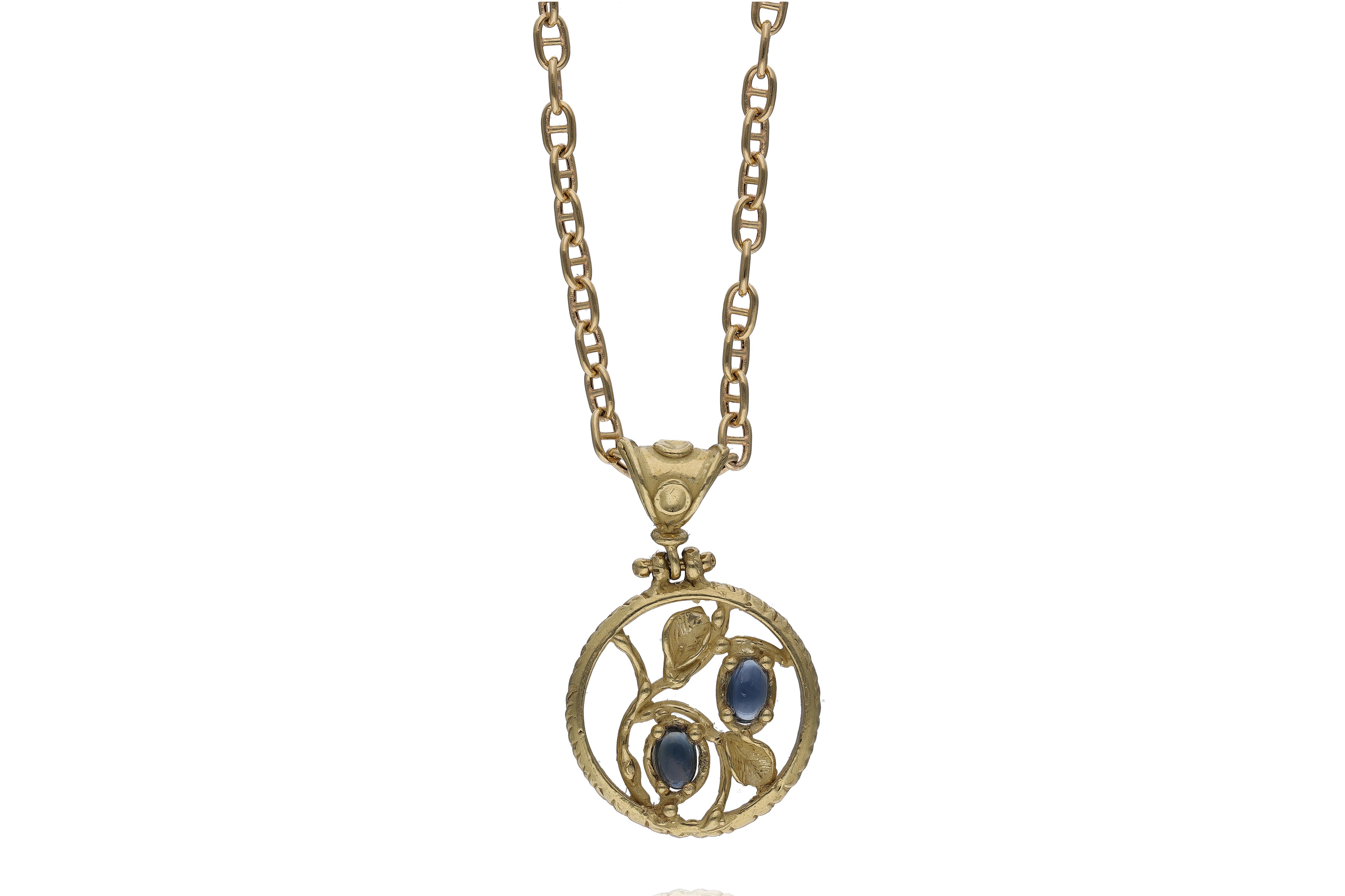 Collana con ciondolo con zaffiri - Asta Preziosi