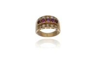 Anello con zaffiri rosa e diamanti - Asta Preziosi Anello con zaffiri rosa e diamanti - Asta Preziosi