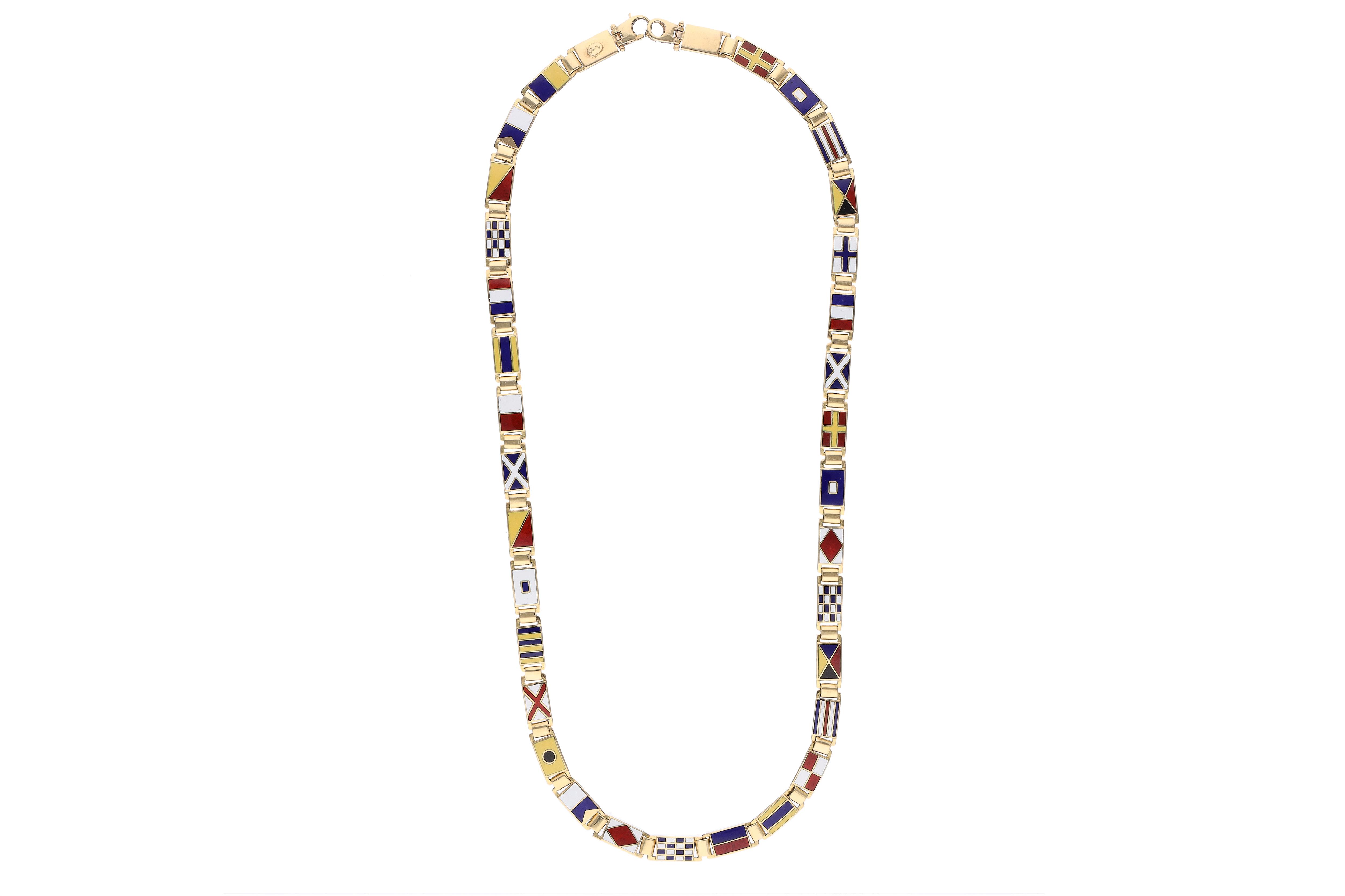 Collana con smalti - Asta Preziosi