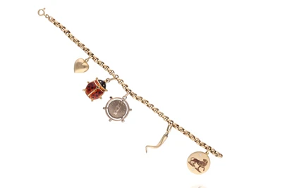 Bracciale con pendenti e smalti - Asta Preziosi Bracciale con pendenti e smalti - Asta Preziosi