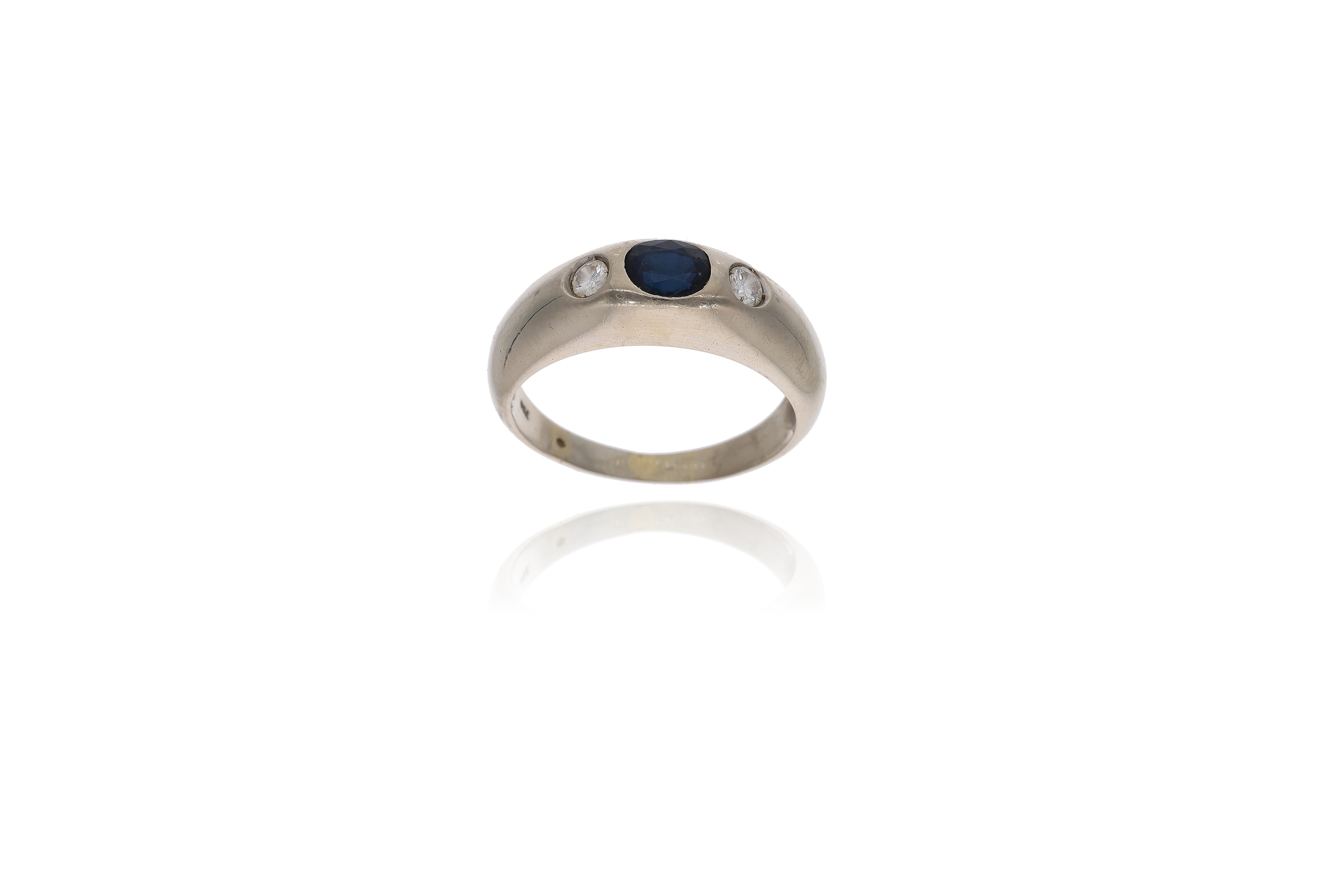 Anello con zaffiro e diamanti - Asta Preziosi