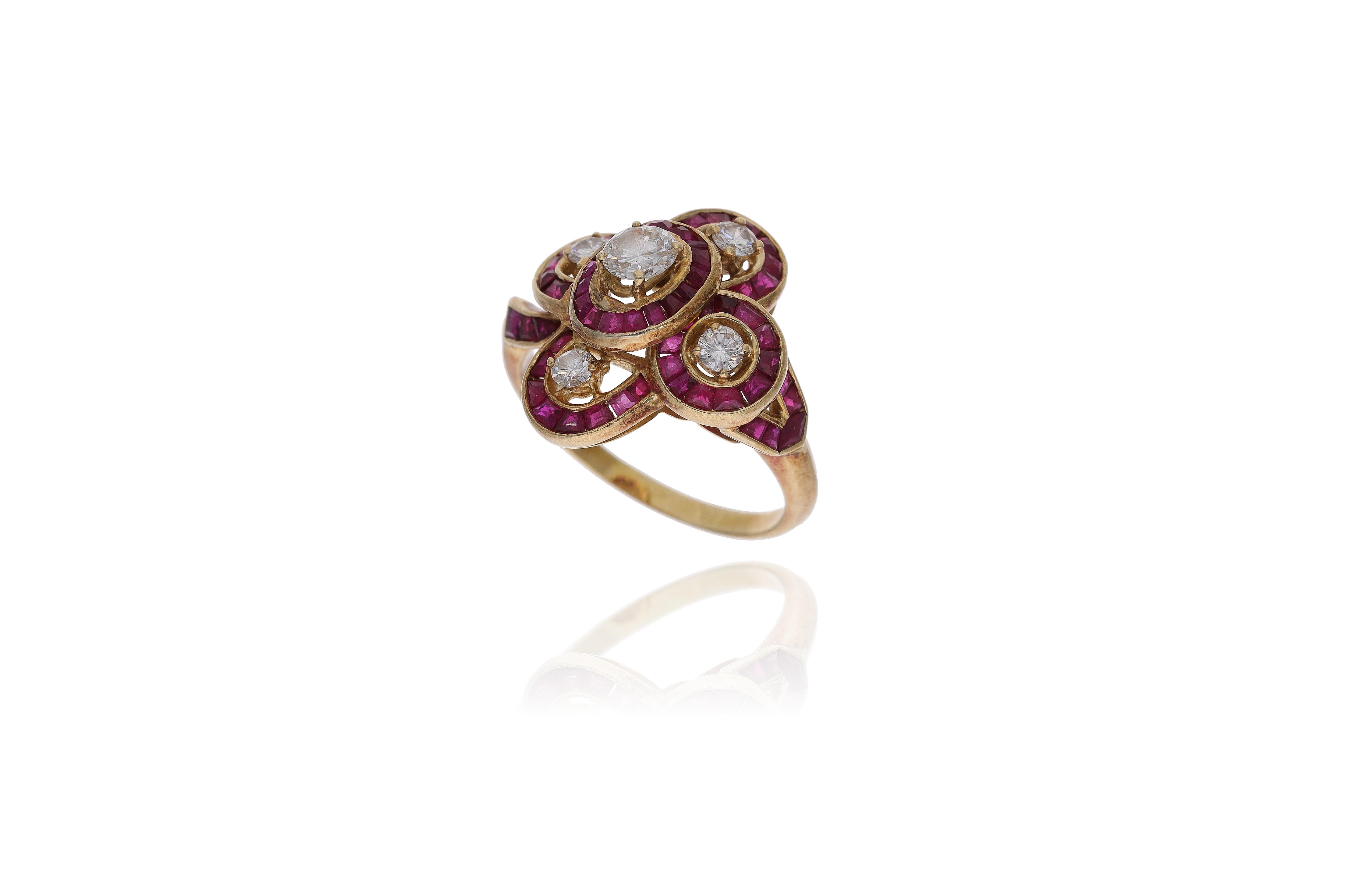 Anello con diamanti e pietre - Asta Preziosi