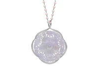 Collana con perle e ciondolo con diamanti e giadeite trattata - Asta Preziosi Collana con perle e ciondolo con diamanti e giadeite trattata - Asta Preziosi