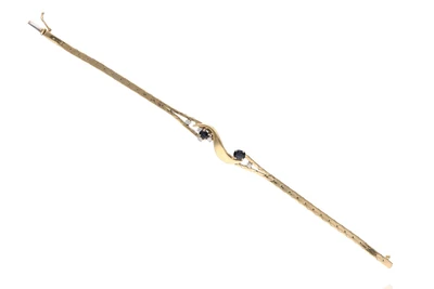 Bracciale con diamanti, zaffiri e pietre - Asta Preziosi Bracciale con diamanti, zaffiri e pietre - Asta Preziosi