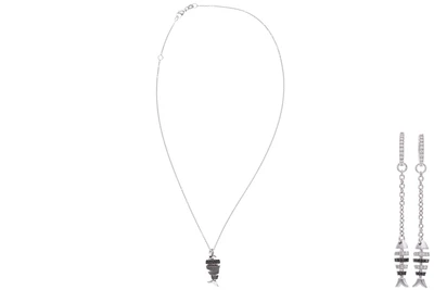 Joyfish, collana con ciondolo e orecchini con diamanti, diamanti neri e pietre - Asta Preziosi Joyfish, collana con ciondolo e orecchini con diamanti, diamanti neri e pietre - Asta Preziosi