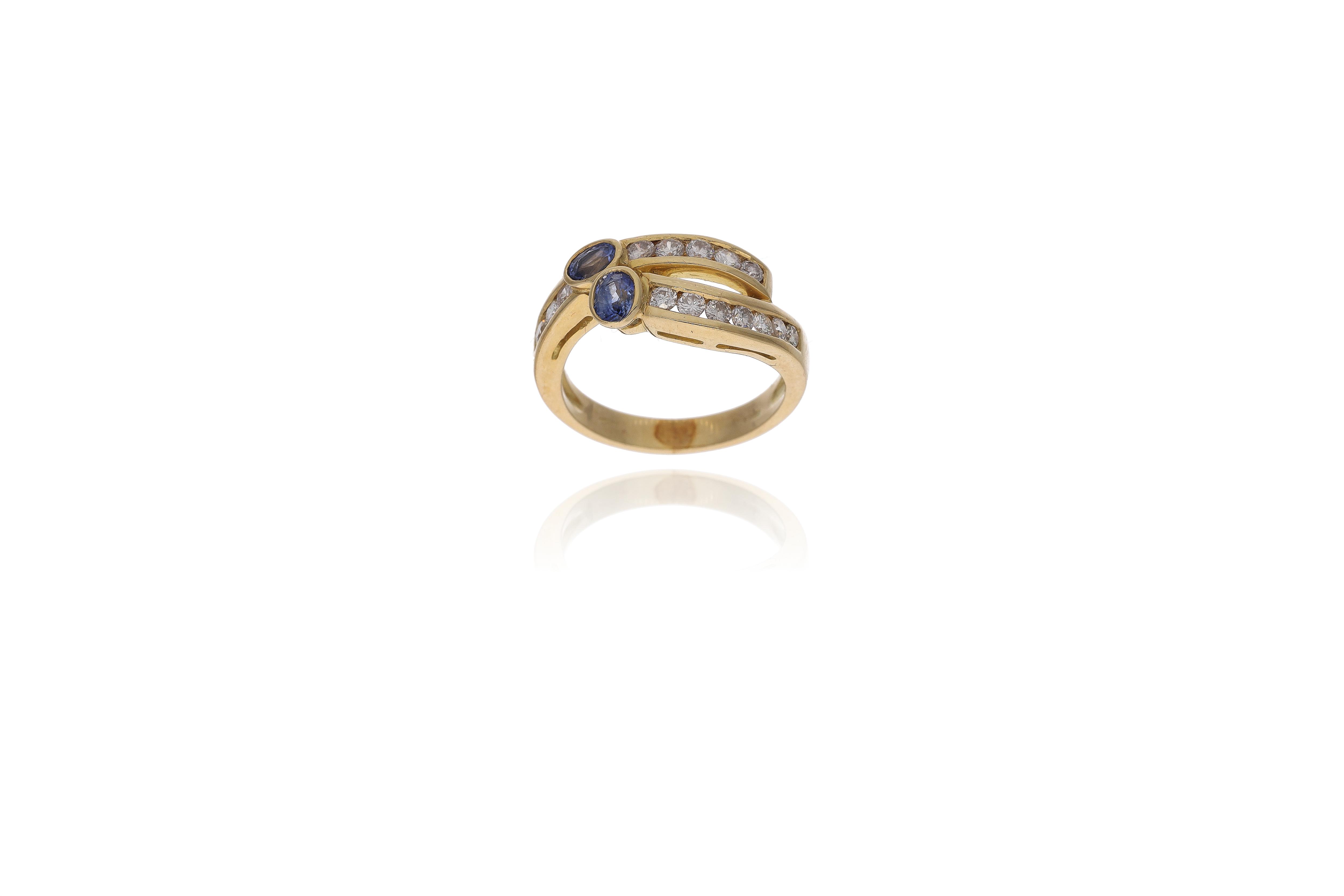 Anello con diamanti e zaffiri - Asta Preziosi