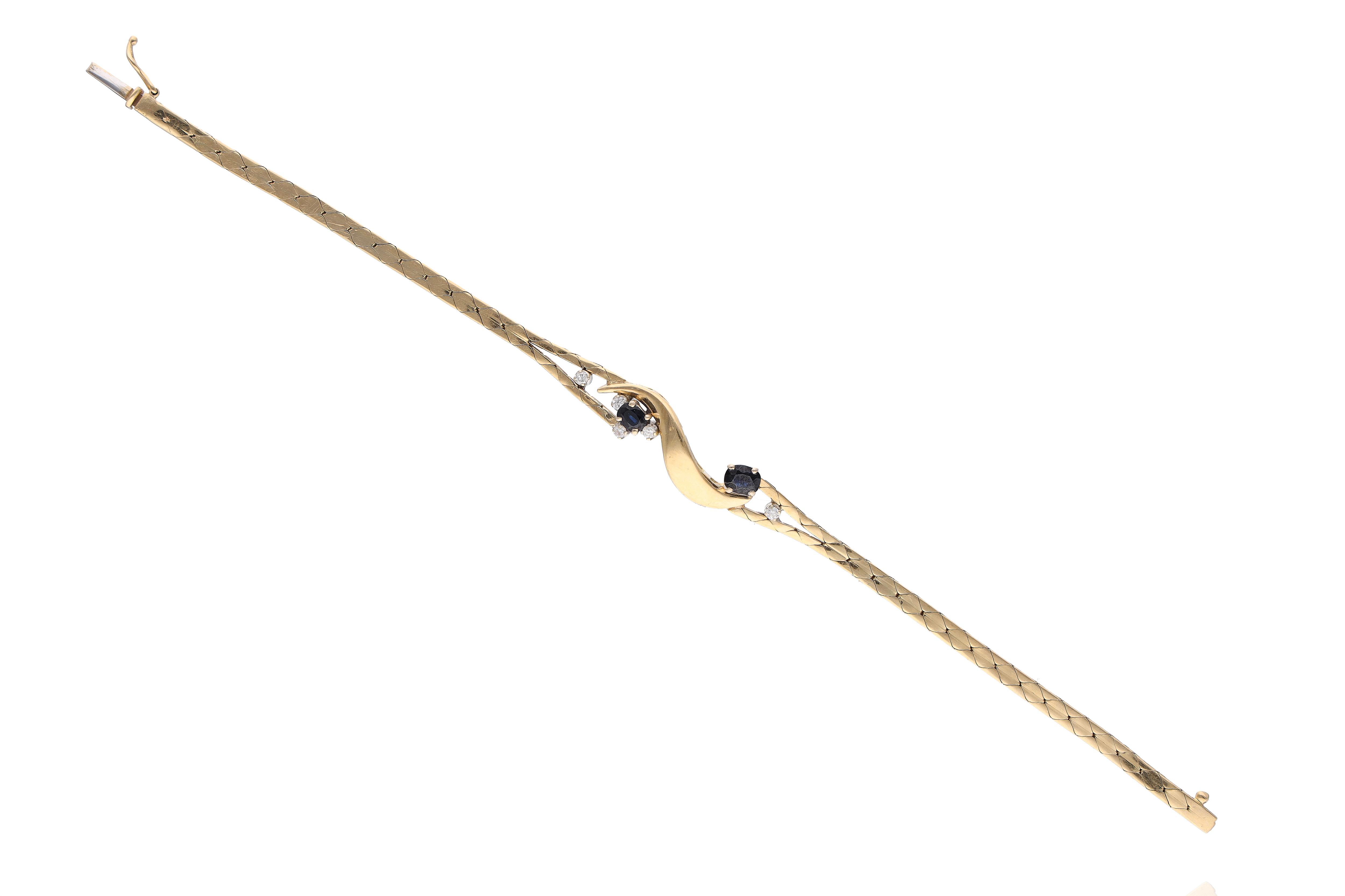 Bracciale con diamanti, zaffiri e pietre - Asta Preziosi