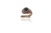 Anello con diamanti e zaffiro - Asta Preziosi Anello con diamanti e zaffiro - Asta Preziosi
