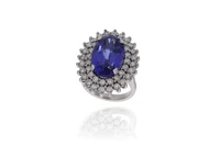Anello con tanzanite e diamanti - Asta Preziosi Anello con tanzanite e diamanti - Asta Preziosi