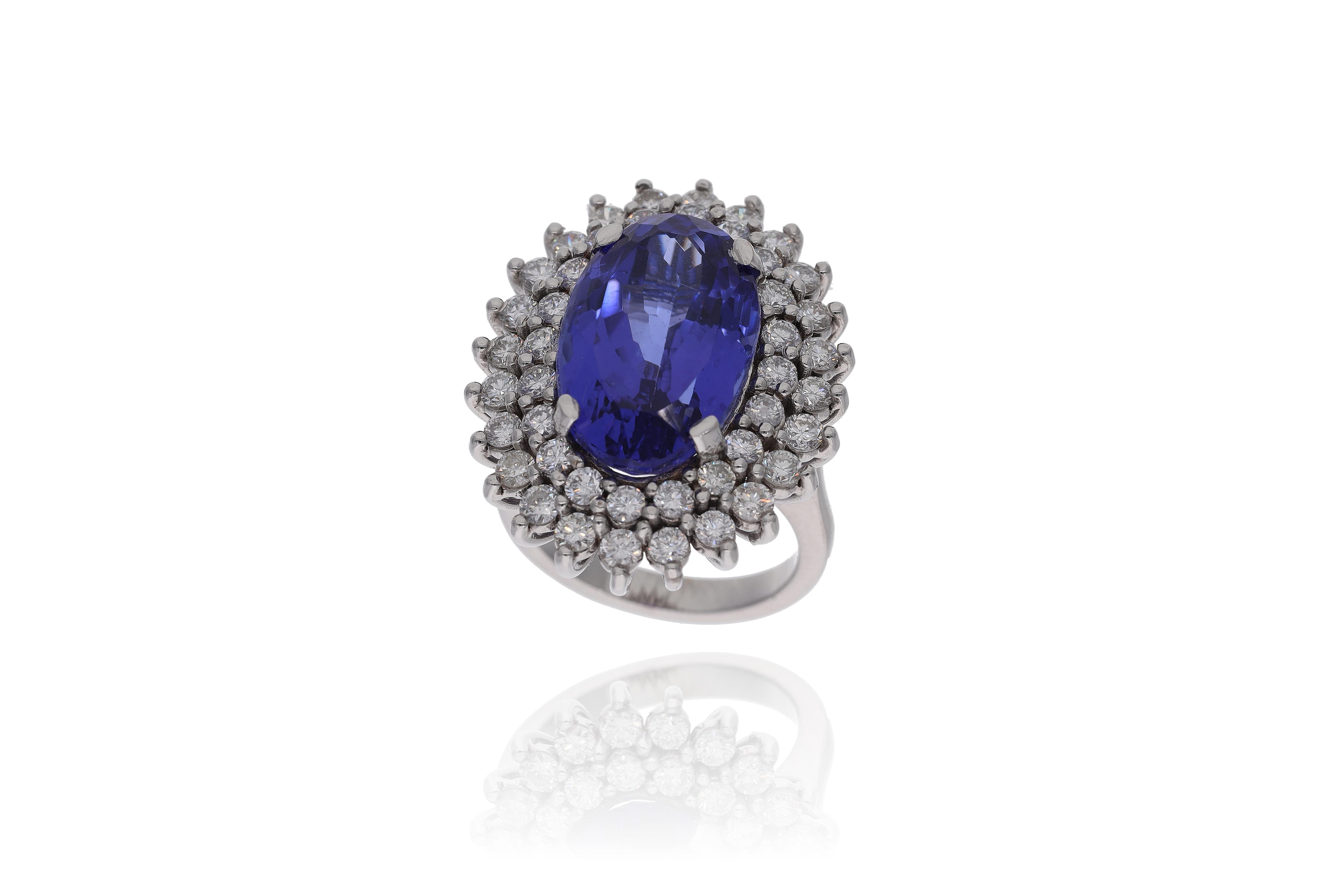 Anello con tanzanite e diamanti - Asta Preziosi